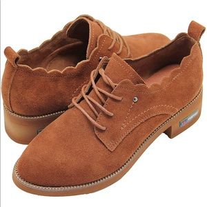 Suede Oxfords Mid Heels